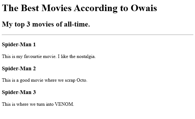 Movie ranking project